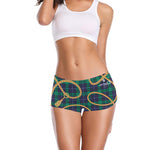 PLAID IN GOLD Women's All Over Print Boyshort Panties