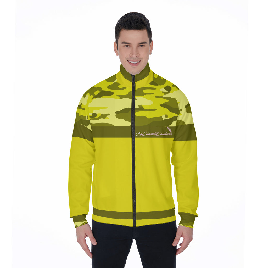 CAMOUFLAGE YLW Stand Collar Jacket
