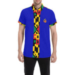 KENTE BUTAN Men's All Over Print Short Sleeve Shirt