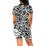 GORGIOUS LEAF WHT Women's Short Yoga Set