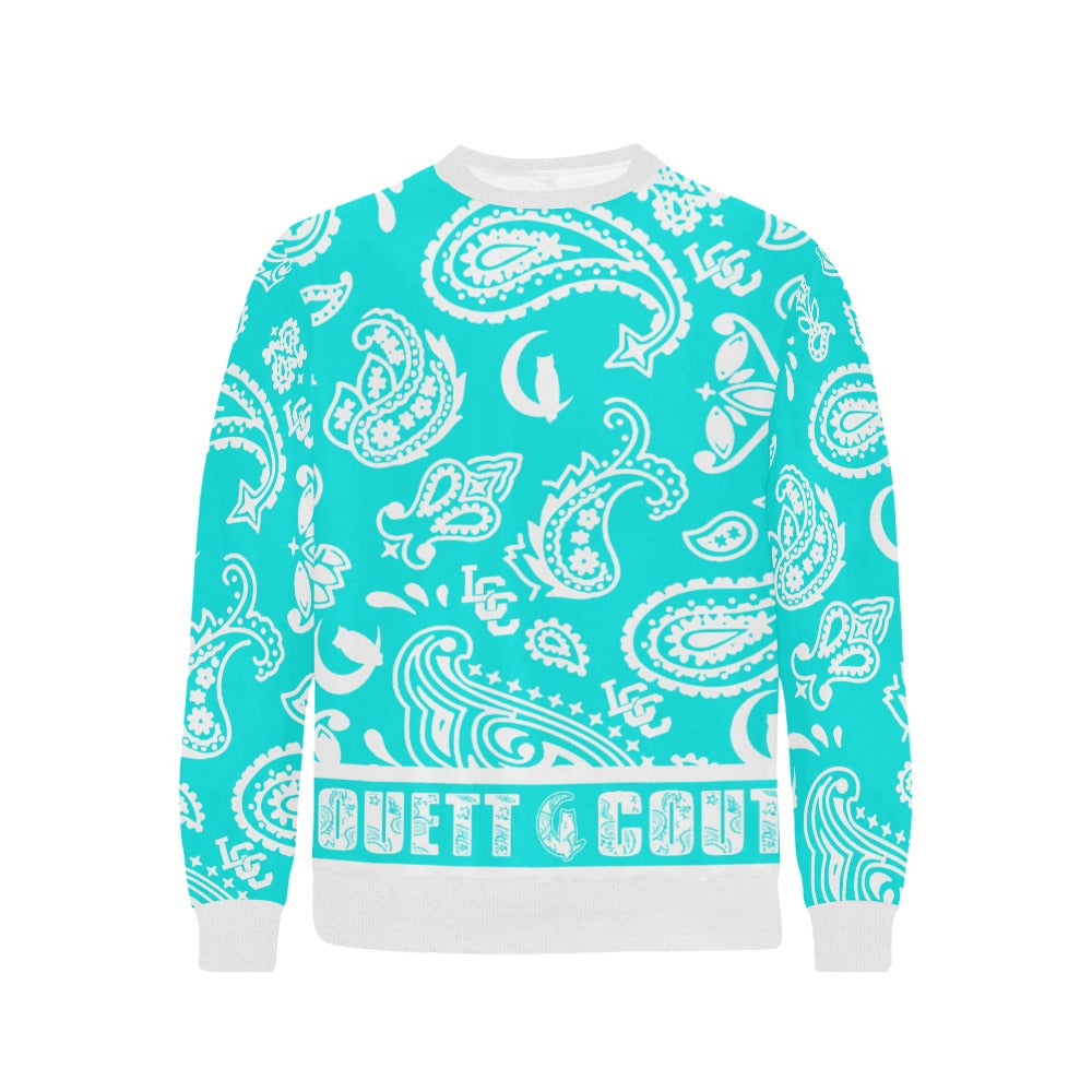 BANDANA PAISLEY Men's Rib Cuff Crew Neck Sweatshirt