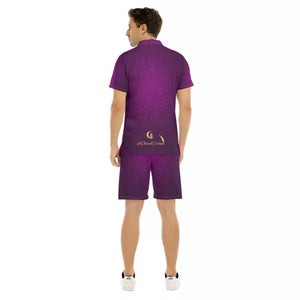 BANDANA LUXURY GRAPE Men's Short Sleeve Shirt Sets