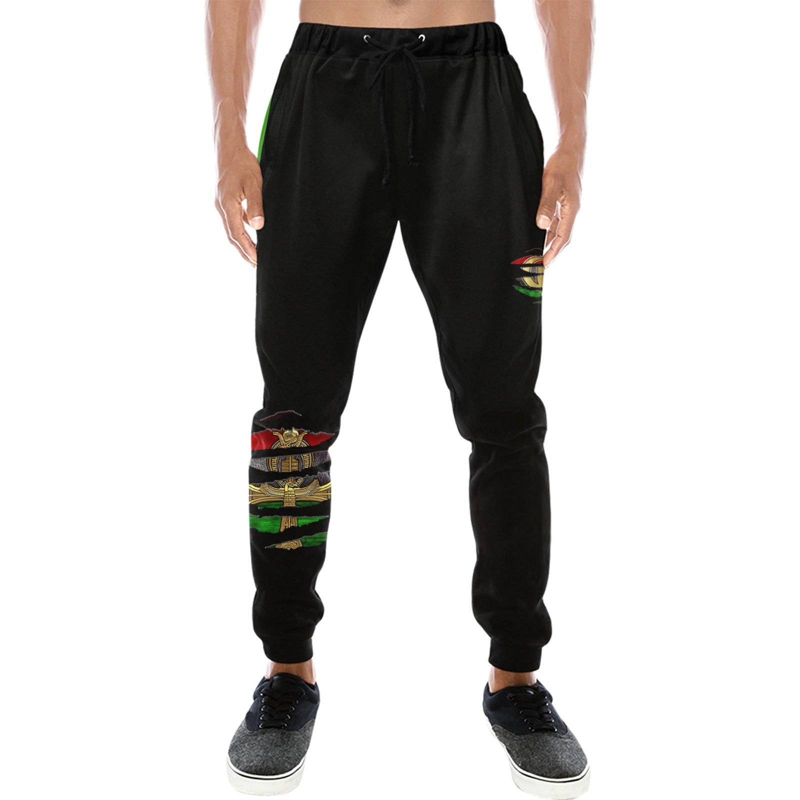 RBG ANKH RIPPED Men's All Over Print Sweatpants
