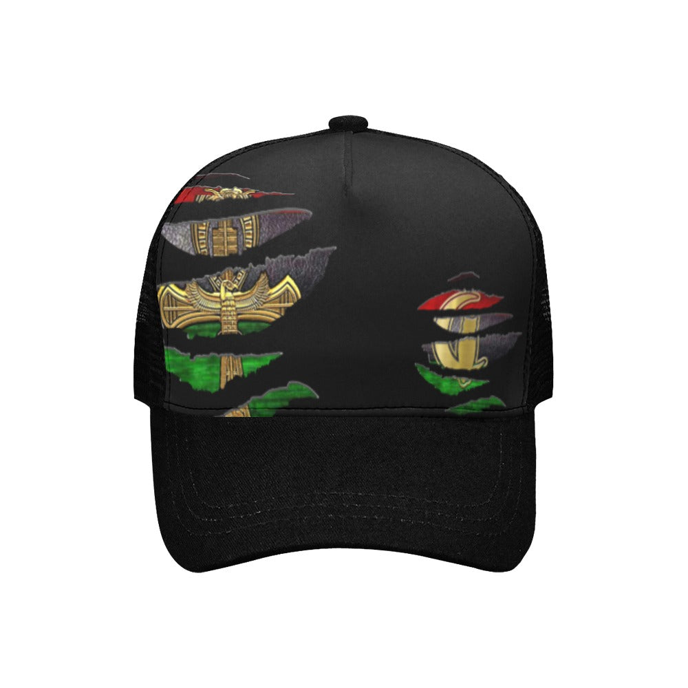 RBG ANKH RIPPED Trucker Cap E
