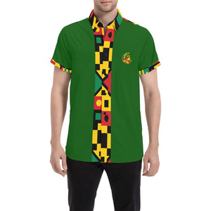 KENTE BUTAN Men's All Over Print Short Sleeve Shirt