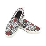 RED ROSES Men's Unusual Slip-on Canvas Shoes