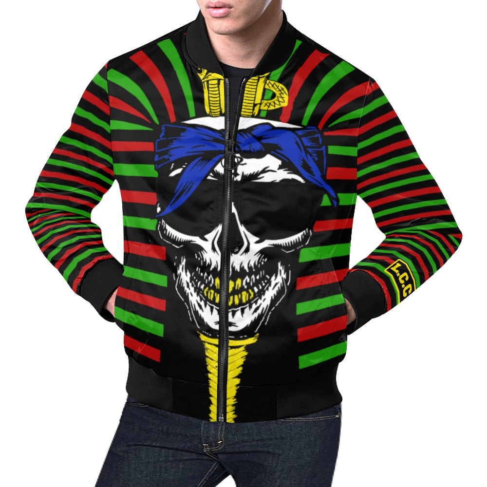 RBG C SKULL All Over Print Bomber Jacket for Men