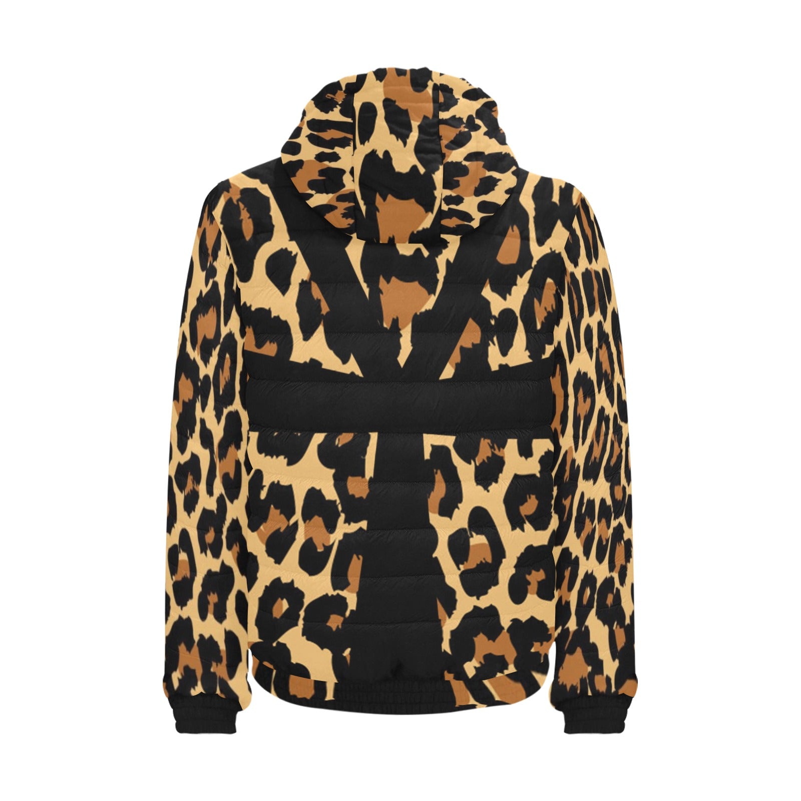 CHEETAH ANKH PADDED HOODIE JACKET