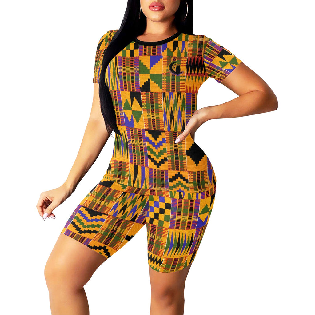 KENTE ATEF CROWN Women's Short Yoga Set