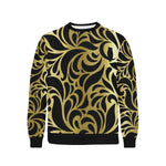 GORGIOUS GLDBLCC LEAF Men's Rib Cuff Crew Neck Sweatshirt