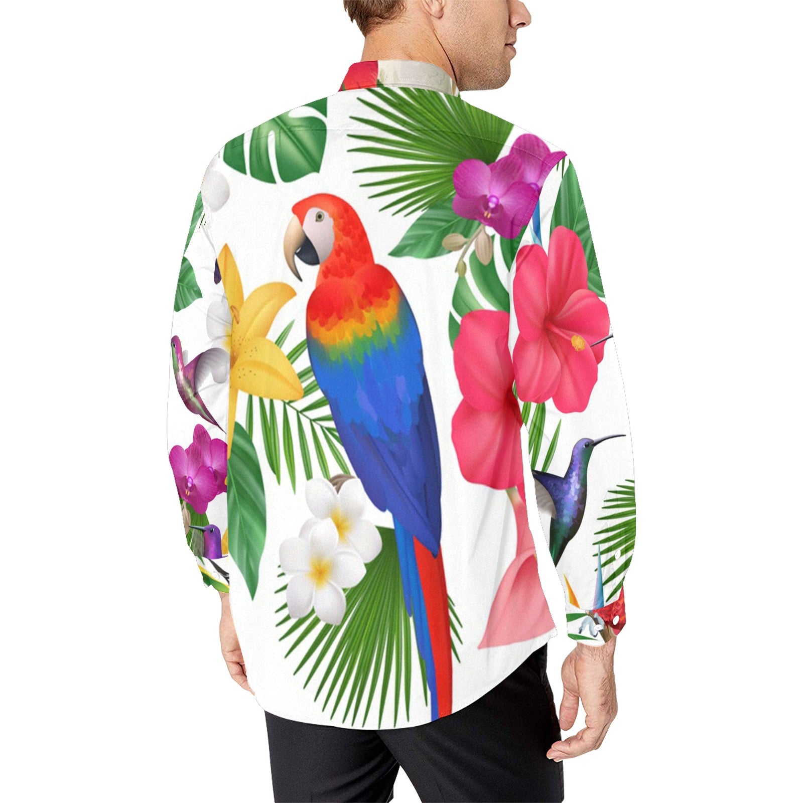 EXOTIC STYLE Men's All Over Print Casual Dress Shirt
