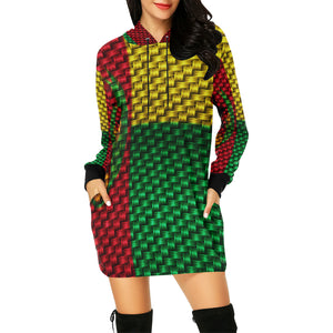 CAP VERT FLAG All Over Print Hoodie Mini Dress