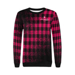 DUSTY PLAID Women's Rib Cuff Crew Neck Sweatshirt