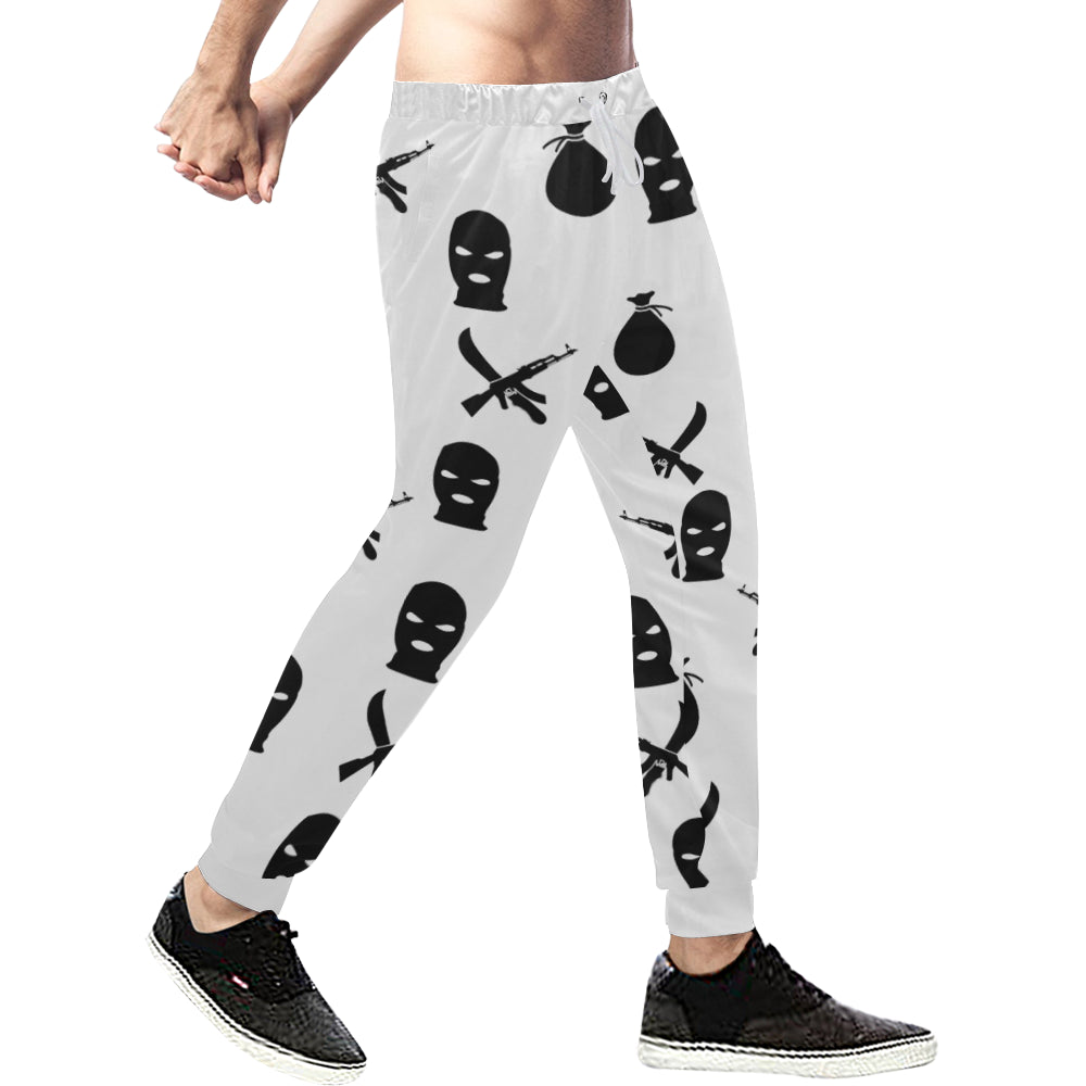 DRILLIN WHT Men's All Over Print Sweatpants (Model L11)