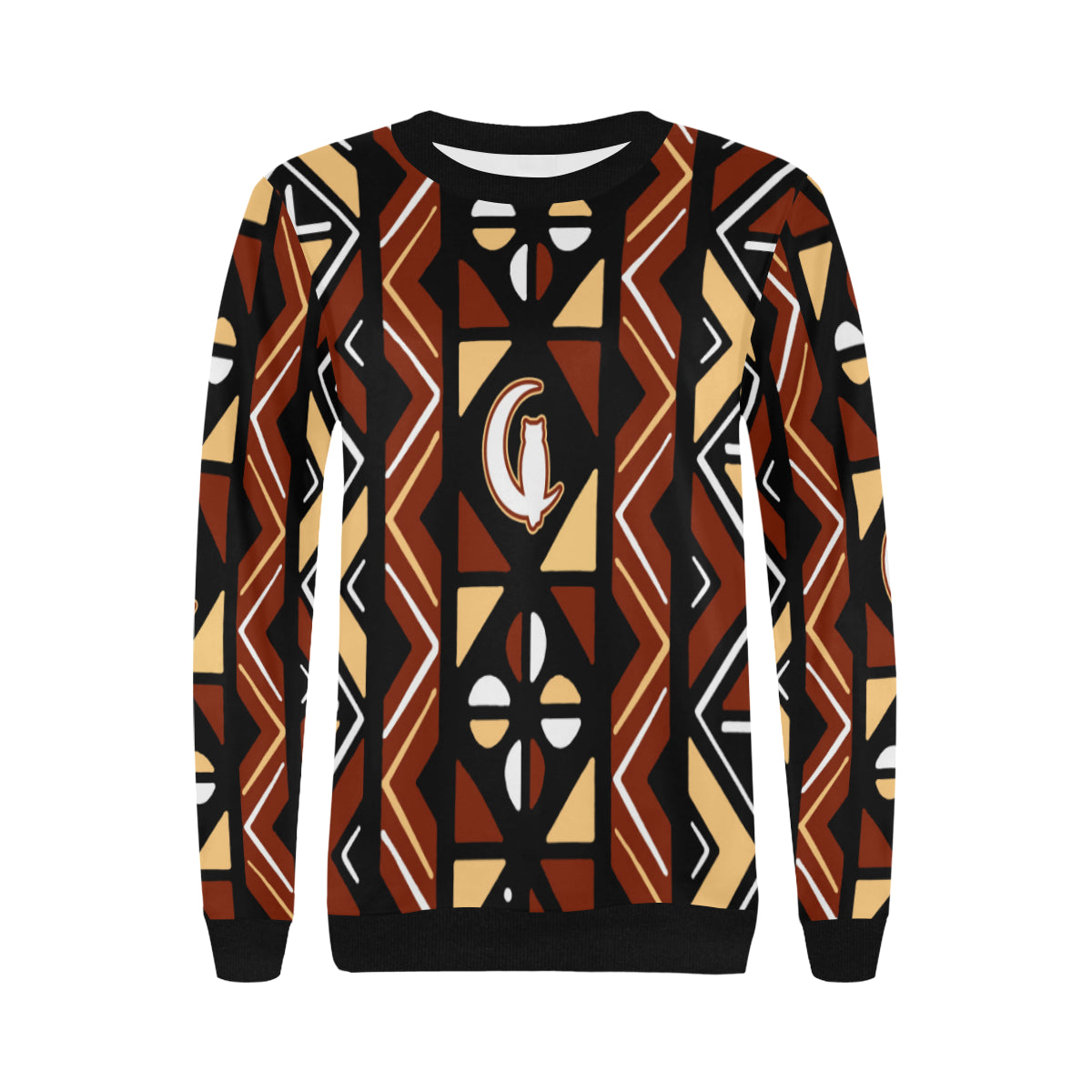 BOGOLAN STYLE Women's Rib Cuff Crew Neck Sweatshirt