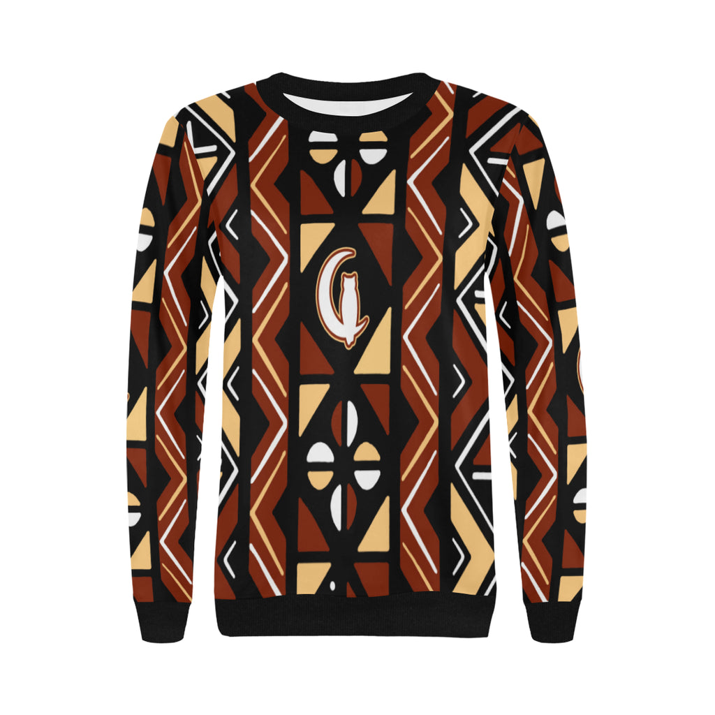 BOGOLAN STYLE Women's Rib Cuff Crew Neck Sweatshirt