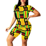 KENTE FARI Women's Short Yoga Set