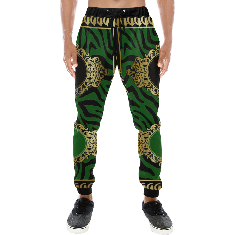 PRIVILEGE GREEN Men's All Over Print Sweatpants