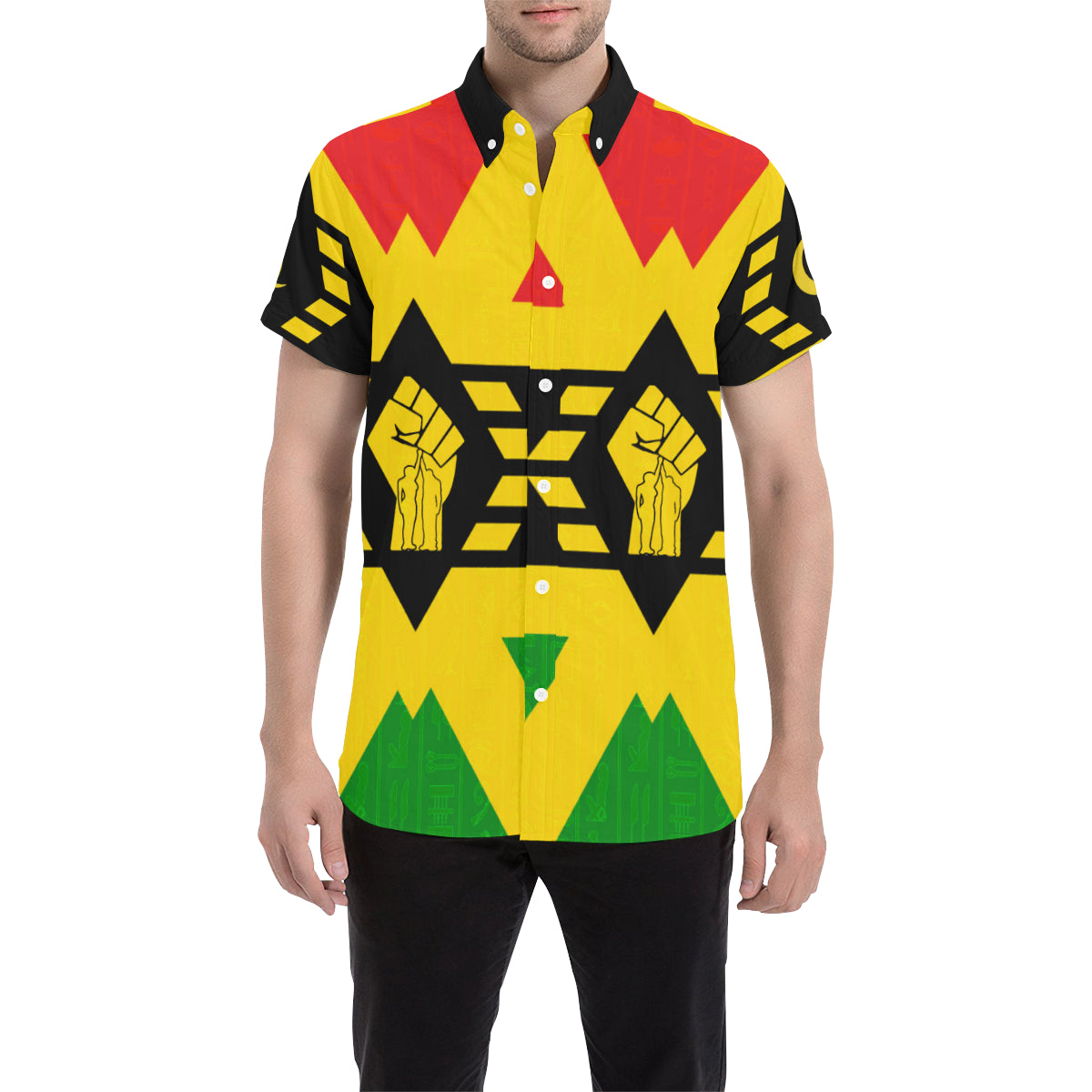 FIST UP RBG Men's All Over Print Short Sleeve Shirt