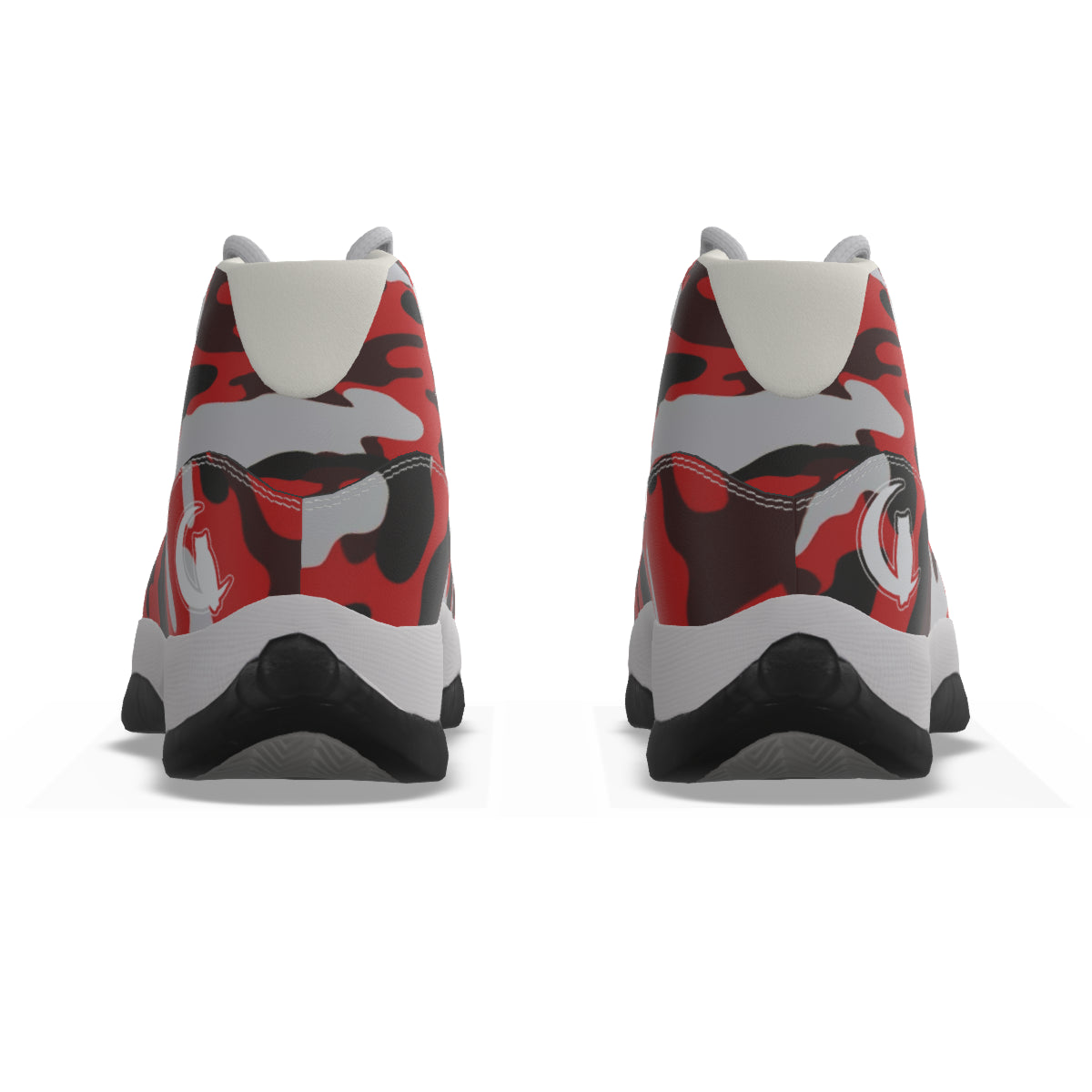 CAMOUFLAGE RED Men's High Top Basketball Shoes