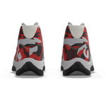 CAMOUFLAGE RED Men's High Top Basketball Shoes