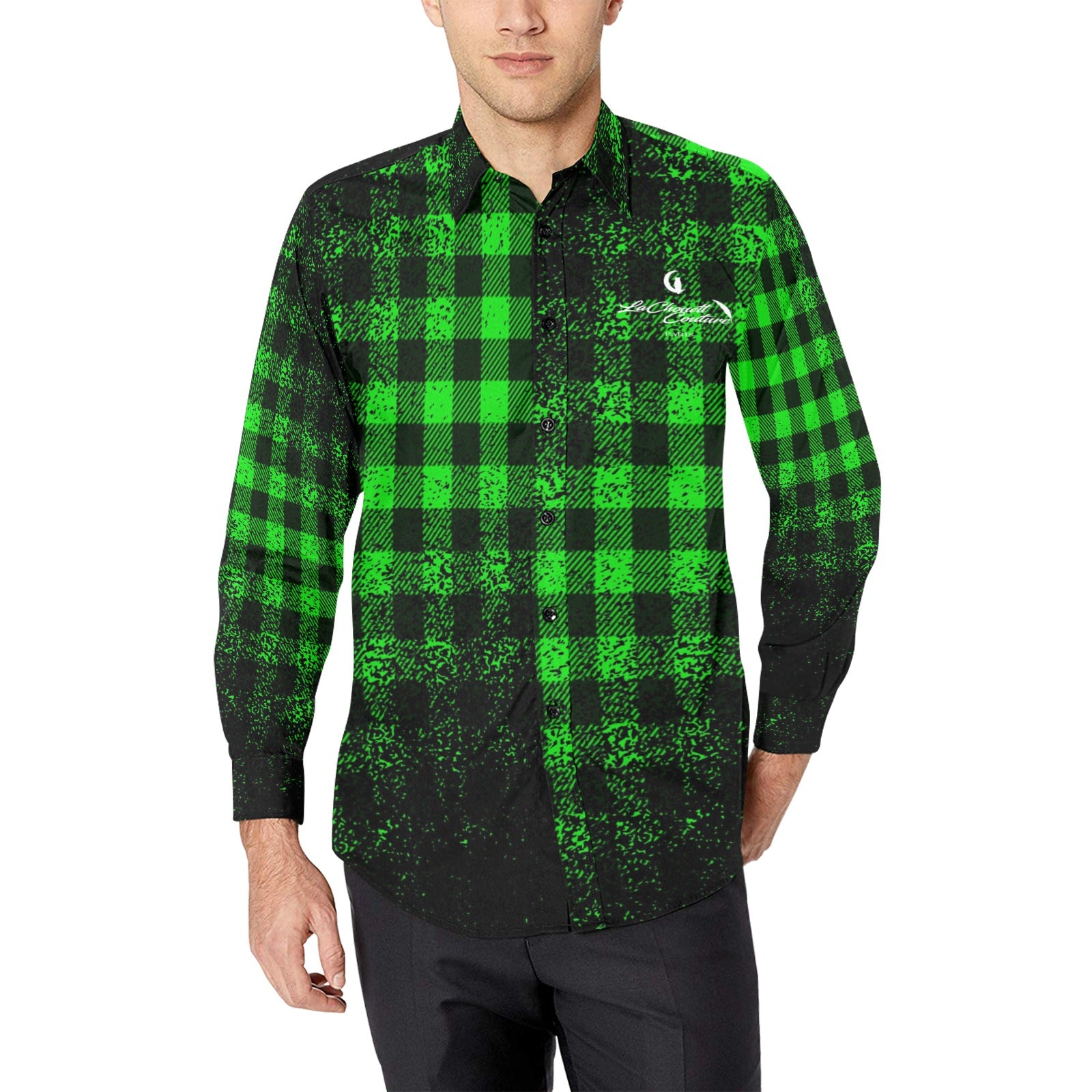 DUSTY PLAID All Over print Dress Shirt