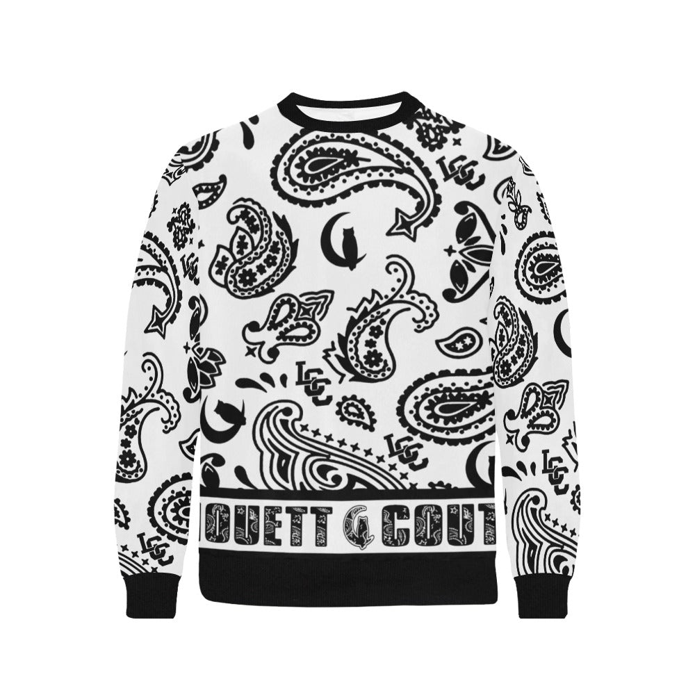 BANDANA PAISLEY Men's Rib Cuff Crew Neck Sweatshirt