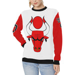 HATHOR BULLS W&R Women's Rib Cuff Crew Neck Sweatshirt (Model H34)