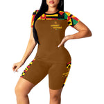 KENTE BUTAN Women's Short Yoga Set