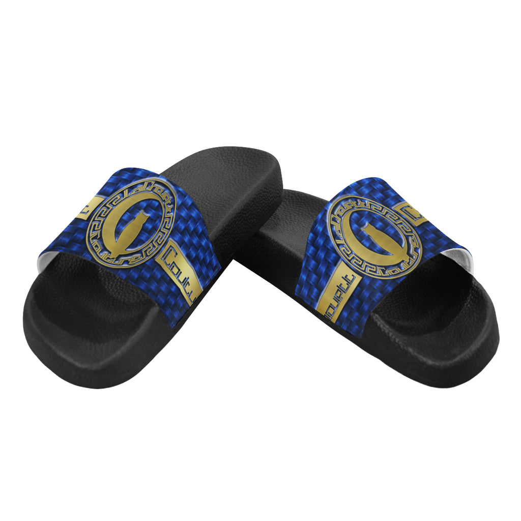 DELUXE BLUE BELT Men's Slide Sandals (Model 057)