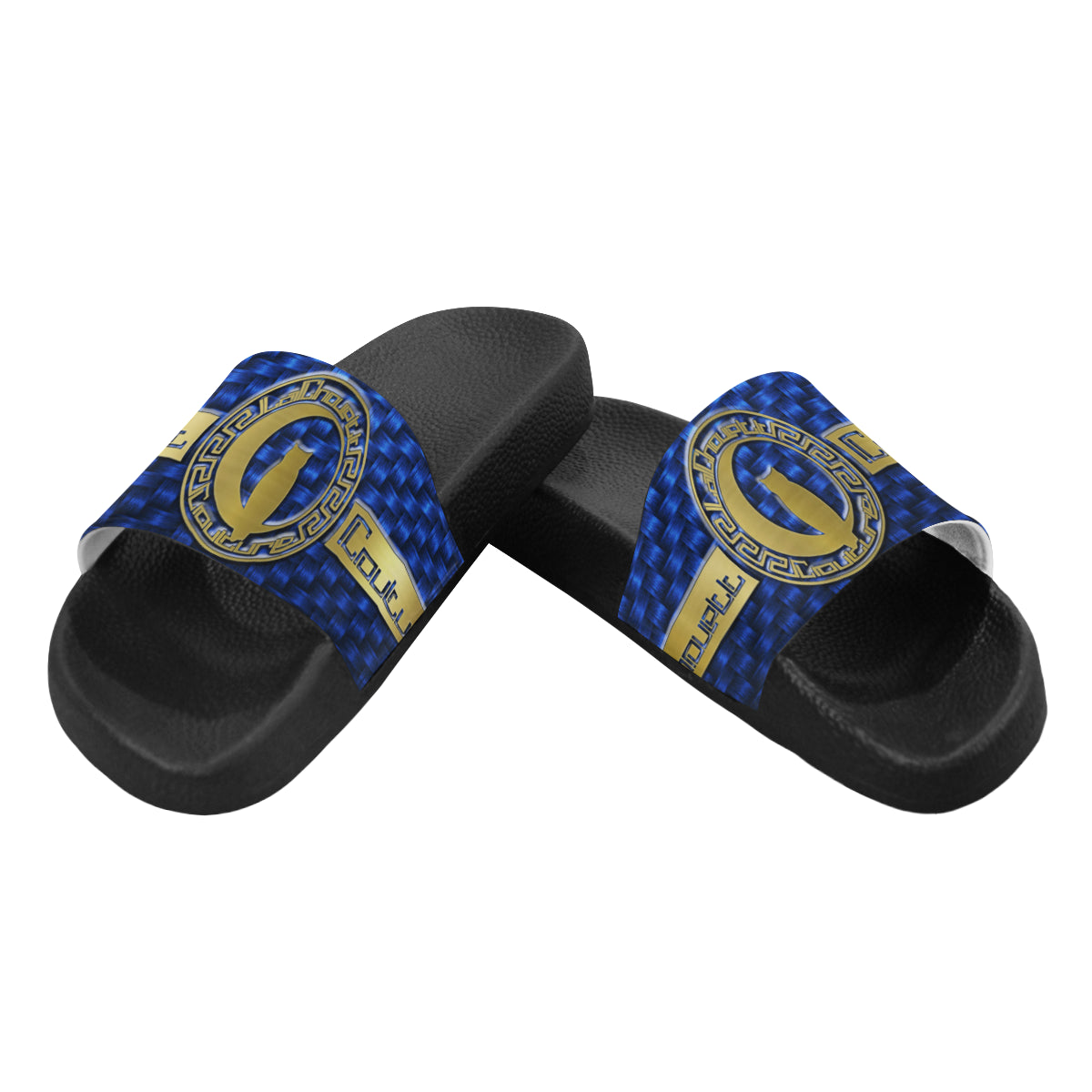 DELUXE BLUE BELT Men's Slide Sandals (Model 057)