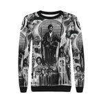 BLACK PANTHER PARTY Women's Rib Cuff Crew Neck Sweatshirt