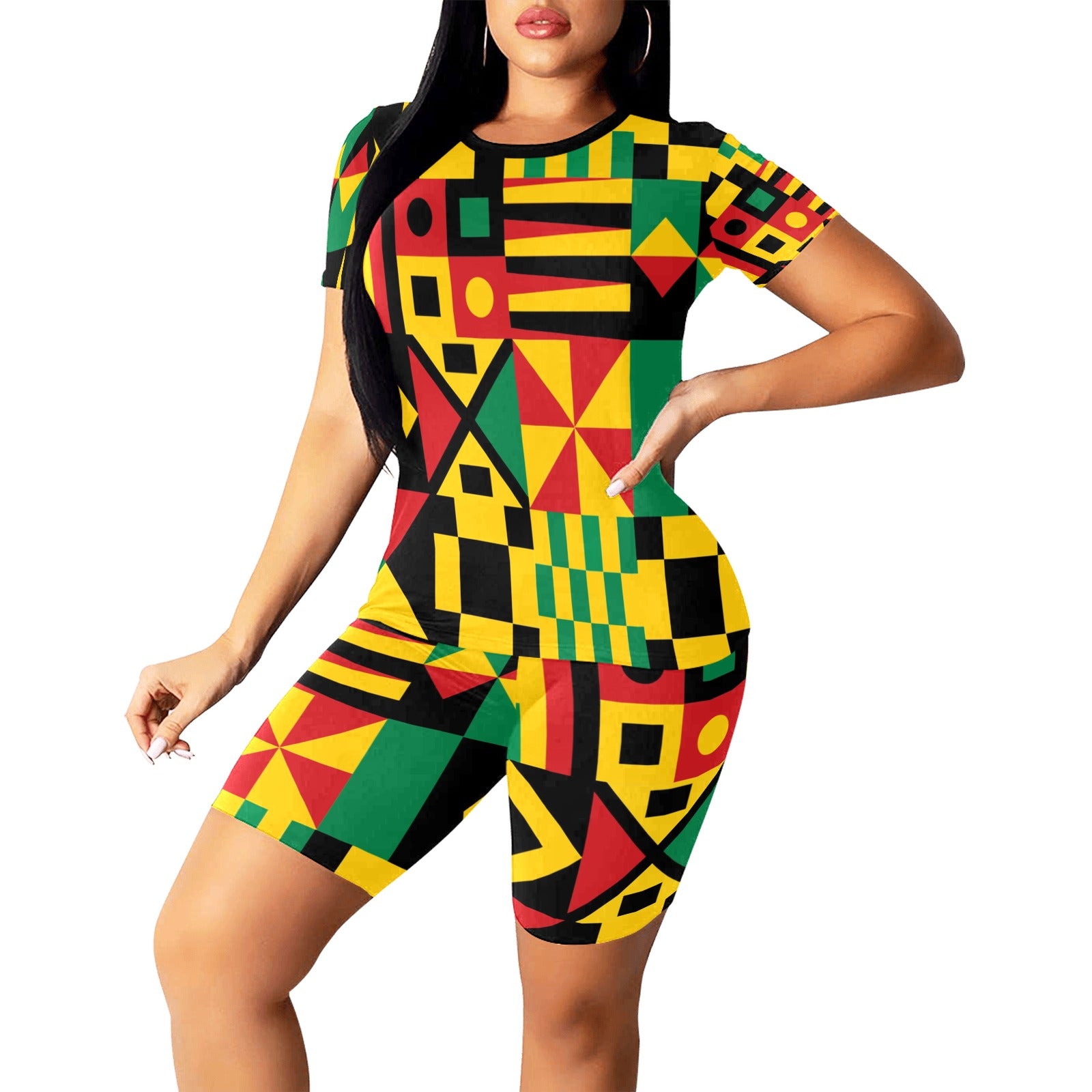 KENTE BUTAN Women's Short Yoga Set