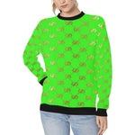EXCELLENCE SKUNKGLD Women's Rib Cuff Crew Neck Sweatshirt (Model H34)