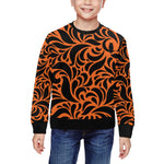 GORGIOUS LEAF ORANGE All Over Print Crewneck Sweatshirt for Kids (Model H29)