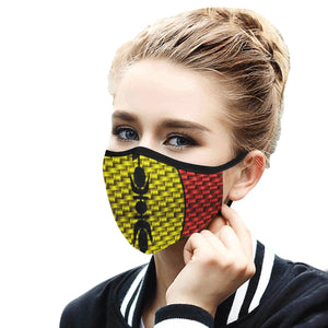 NOUVELLE CALEDONIE FLAG Mouth Mask in One Piece (2 Filters Included)