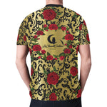 RED ROSES GOLD New All Over Print T-shirt for Men