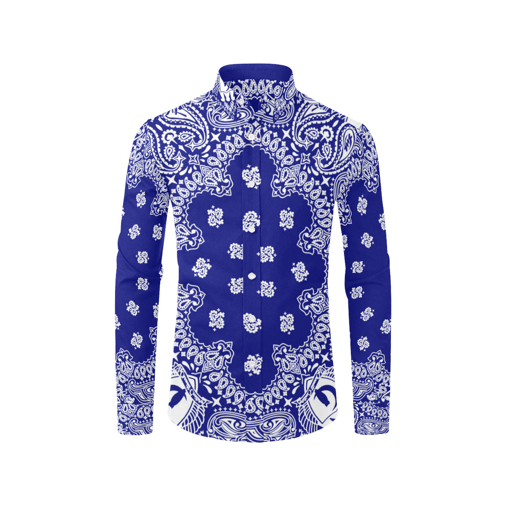 BANDANA Cs'UP Men's All Over Print Casual Dress Shirt