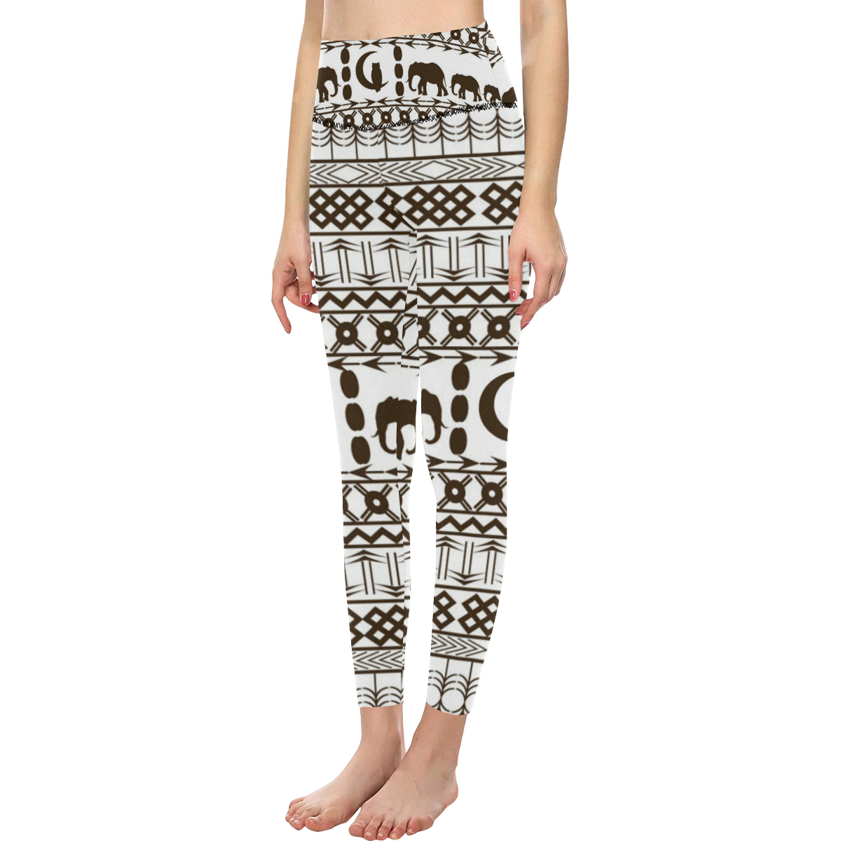 ELEPHANT ORNEMENT All Over Print High-Waisted Leggings