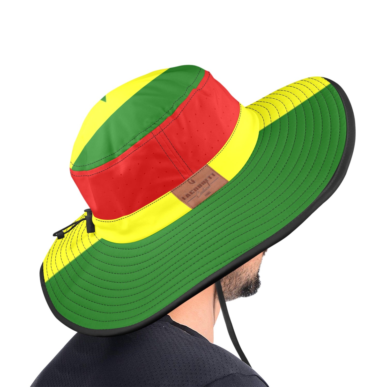 SENEGAL FLAG Wide Brim Bucket Hat