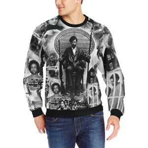 BLACK PANTHER PARTY Men's Rib Cuff Crew Neck Sweatshirt