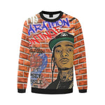 NIPSEY THE MARATHON CONTINUE Men's Oversized Fleece Crew Sweatshirt