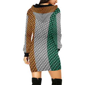 COTE D'IVOIRE FLAG All Over Print Hoodie Mini Dress