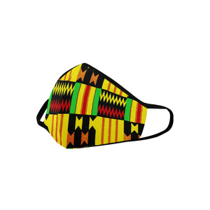 KENTE RASTA Mouth Mask in One Piece (2 Filters Included)