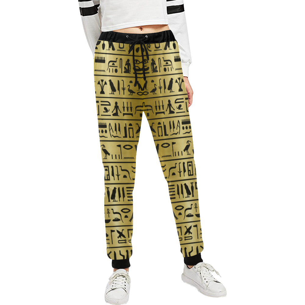 MEDU NETER GOLD Women's All Over Print Sweatpants (Model L11)