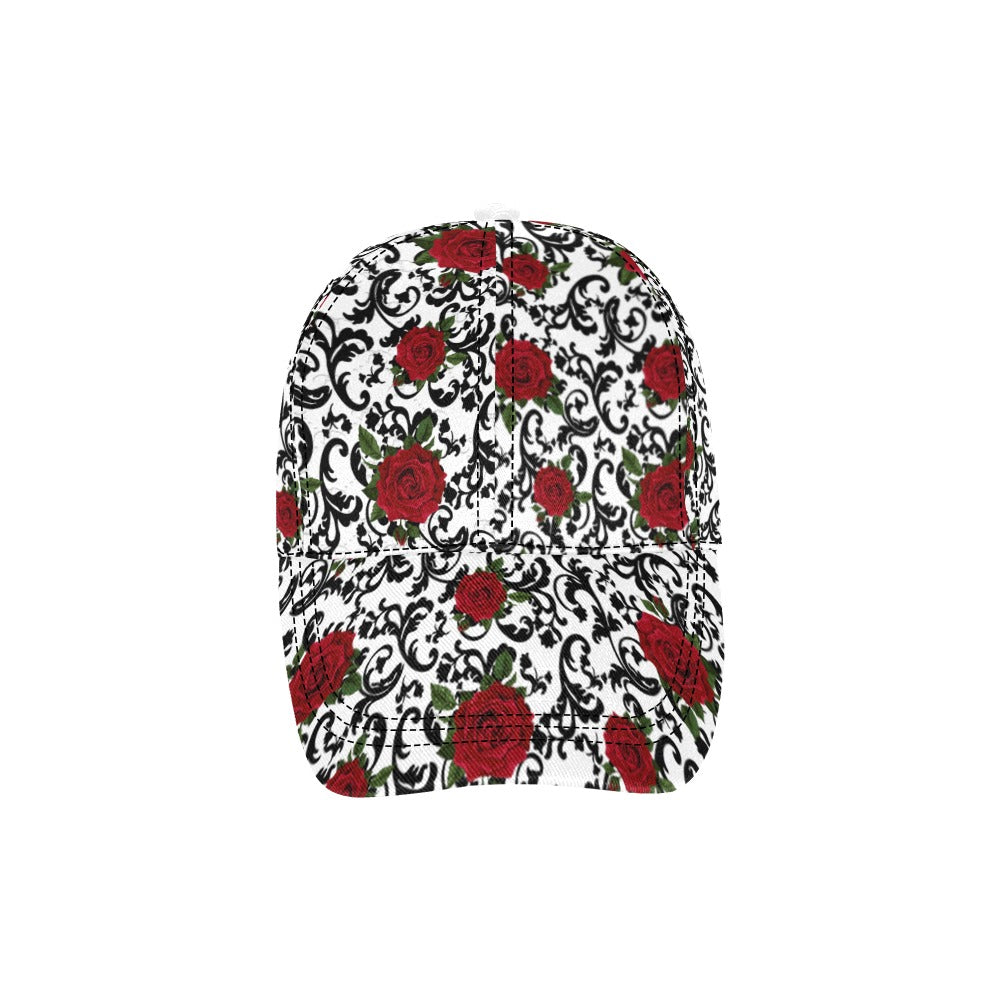 RED ROSES All Over Print Dad Cap C (7-Pieces Customization)