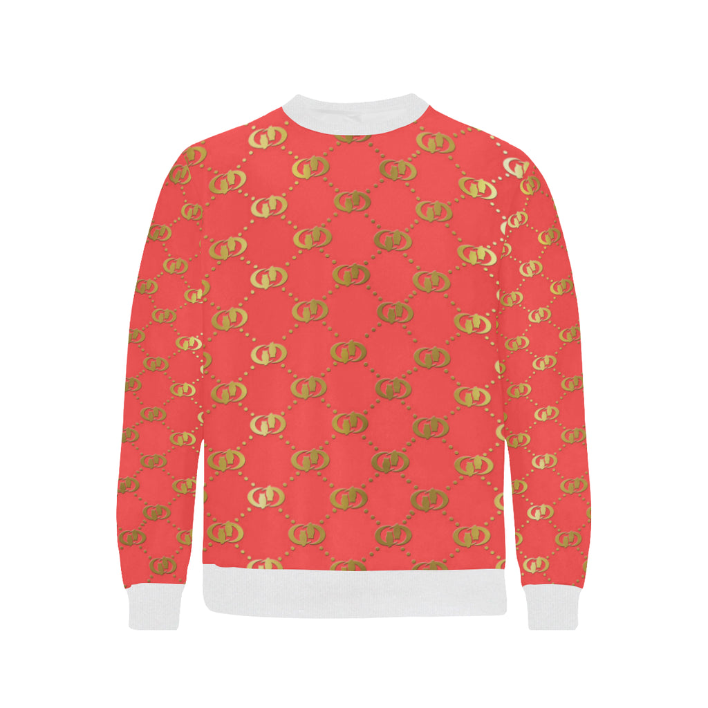 EXCELLENCE PINKGLD Men's Rib Cuff Crew Neck Sweatshirt