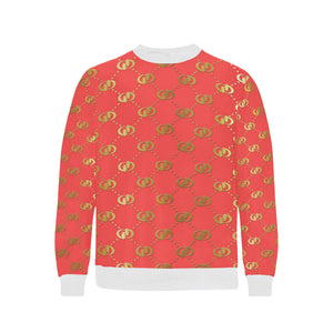 EXCELLENCE PINKGLD Men's Rib Cuff Crew Neck Sweatshirt