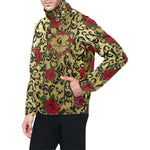 RED ROSES GOLD Unisex All Over Print Windbreaker