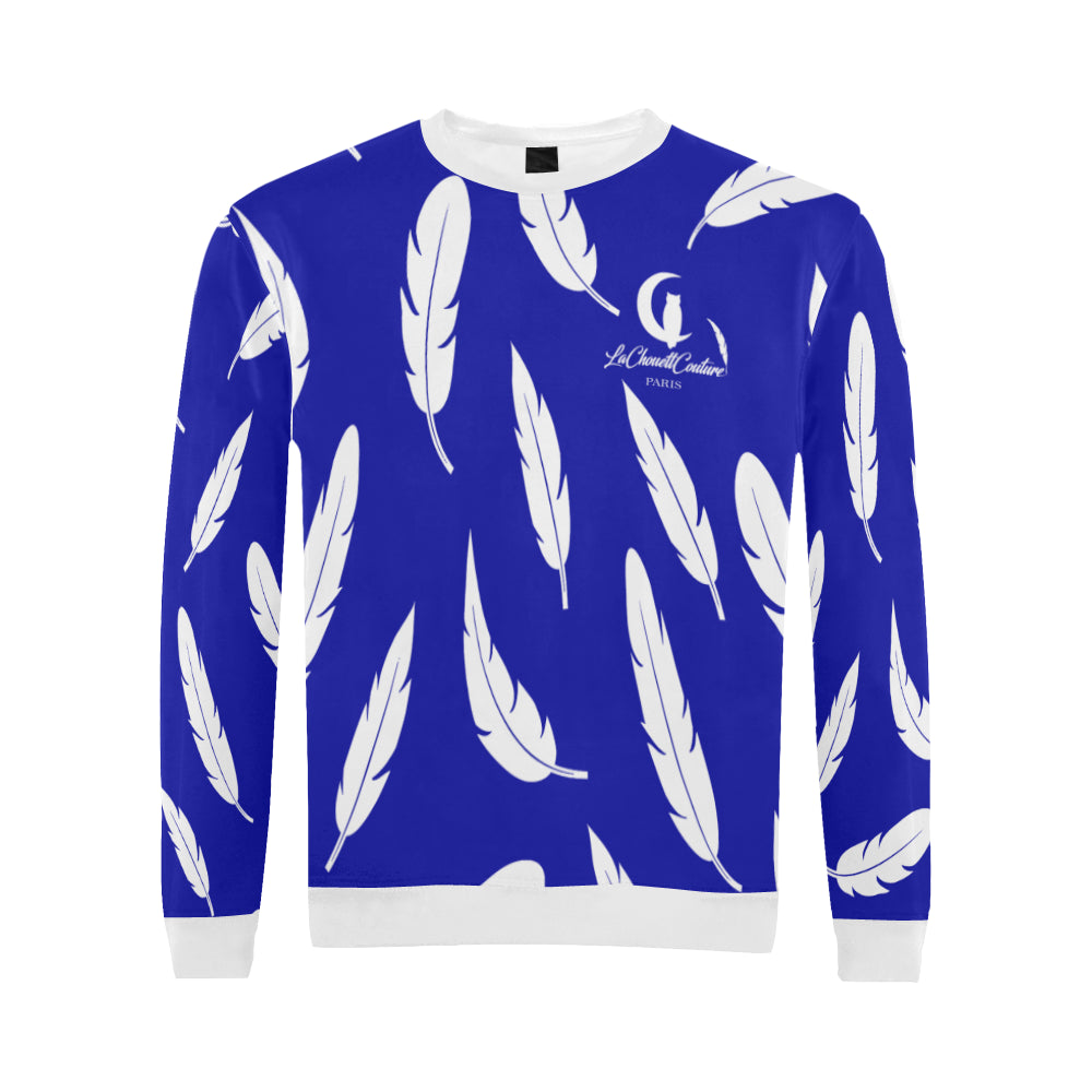 FEATHER BLUE All Over Print Crewneck Sweatshirt for Men